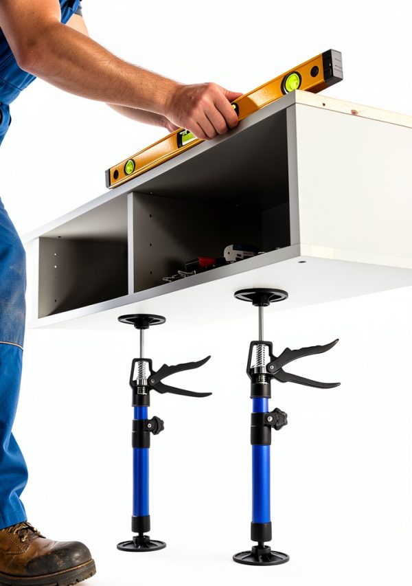 Metal Cabinet Jacks Irosiy 2PK Adjustable Poles 19‑45in 88lb-2