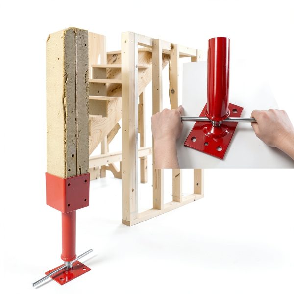 4x4 Screw Jacks NAXVIO Floor Jack 2 Pack Red 14.5‑18.5″ Height 24000lb-4